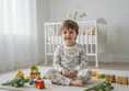 Load image into Gallery viewer, Organic Cotton Toddler Long Johns – Dino Print