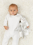 Load image into Gallery viewer, Lovey Bunny Blanket Friend - Grey Ombre Stripe