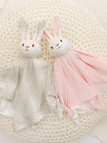 Load image into Gallery viewer, Lovey Bunny Blanket Friend - Grey Ombre Stripe