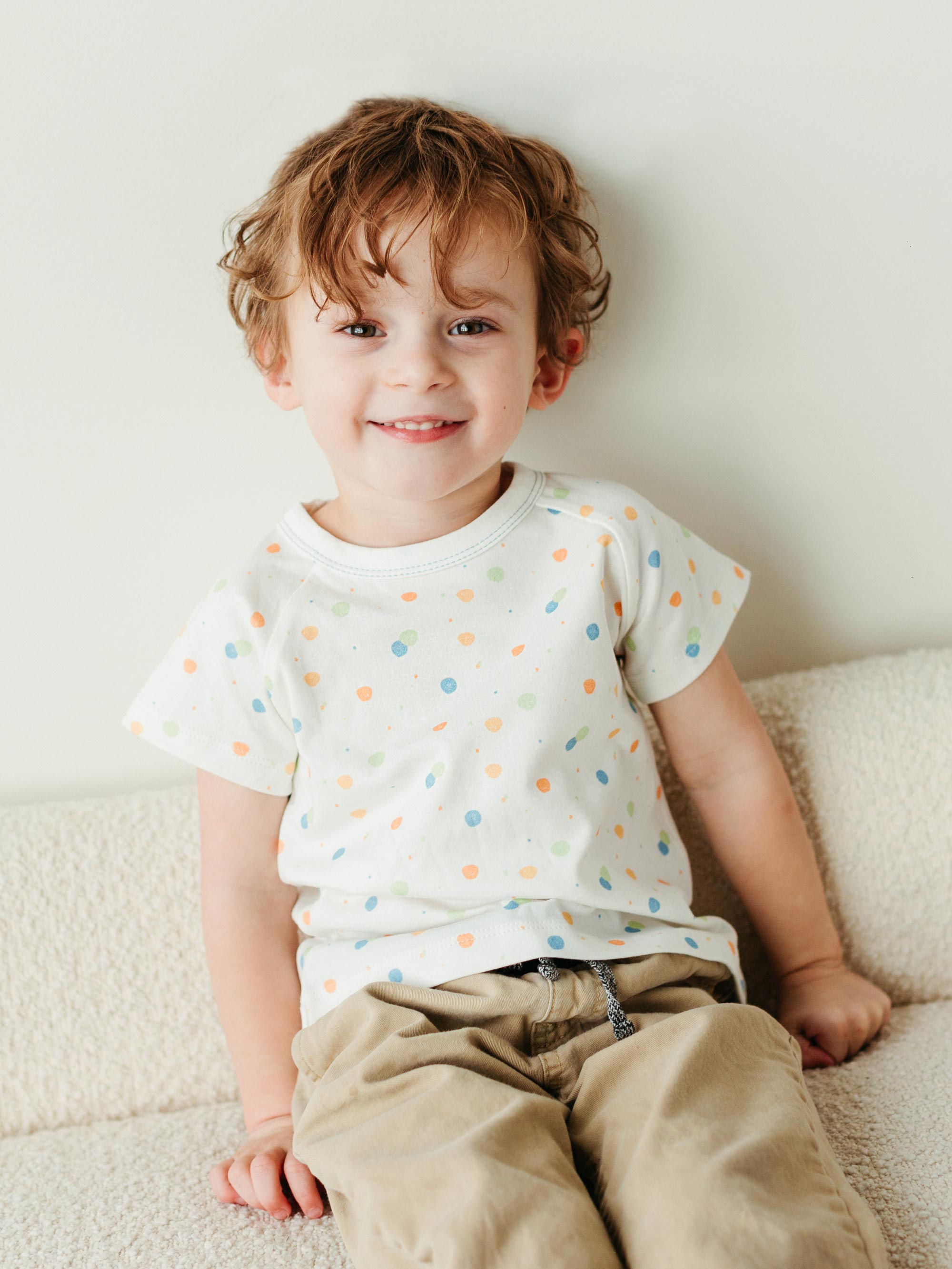 T-shirt - Boys - Blue Dots