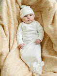 Load image into Gallery viewer, Drop Needle - Knot Top Beanie - Organic White
