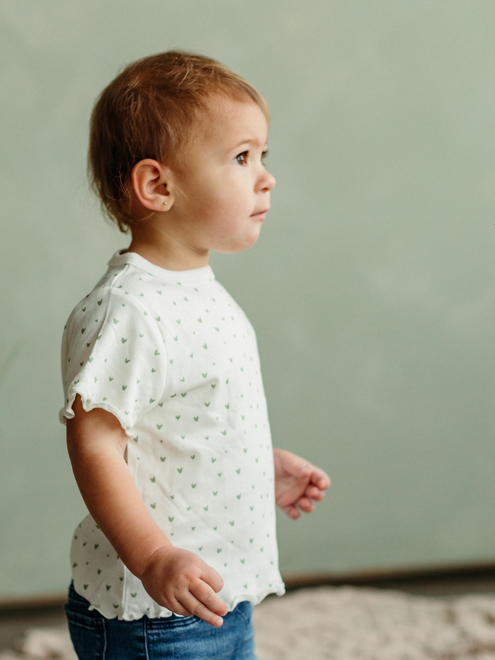 T-shirt - Girls - Flutter Sleeves - Hearts