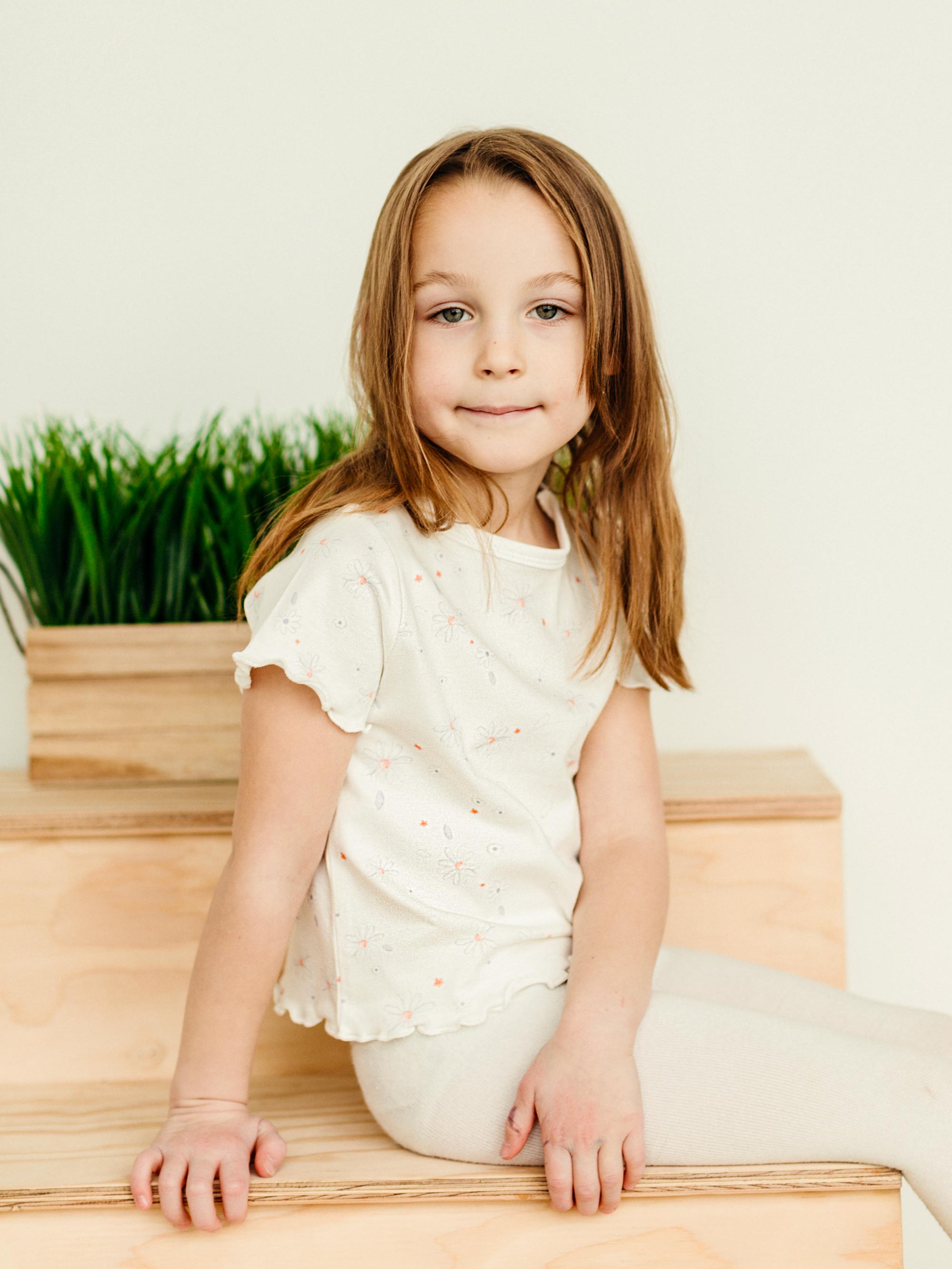 T-shirt - Girls - Flutter Sleeves - Shadow Floral