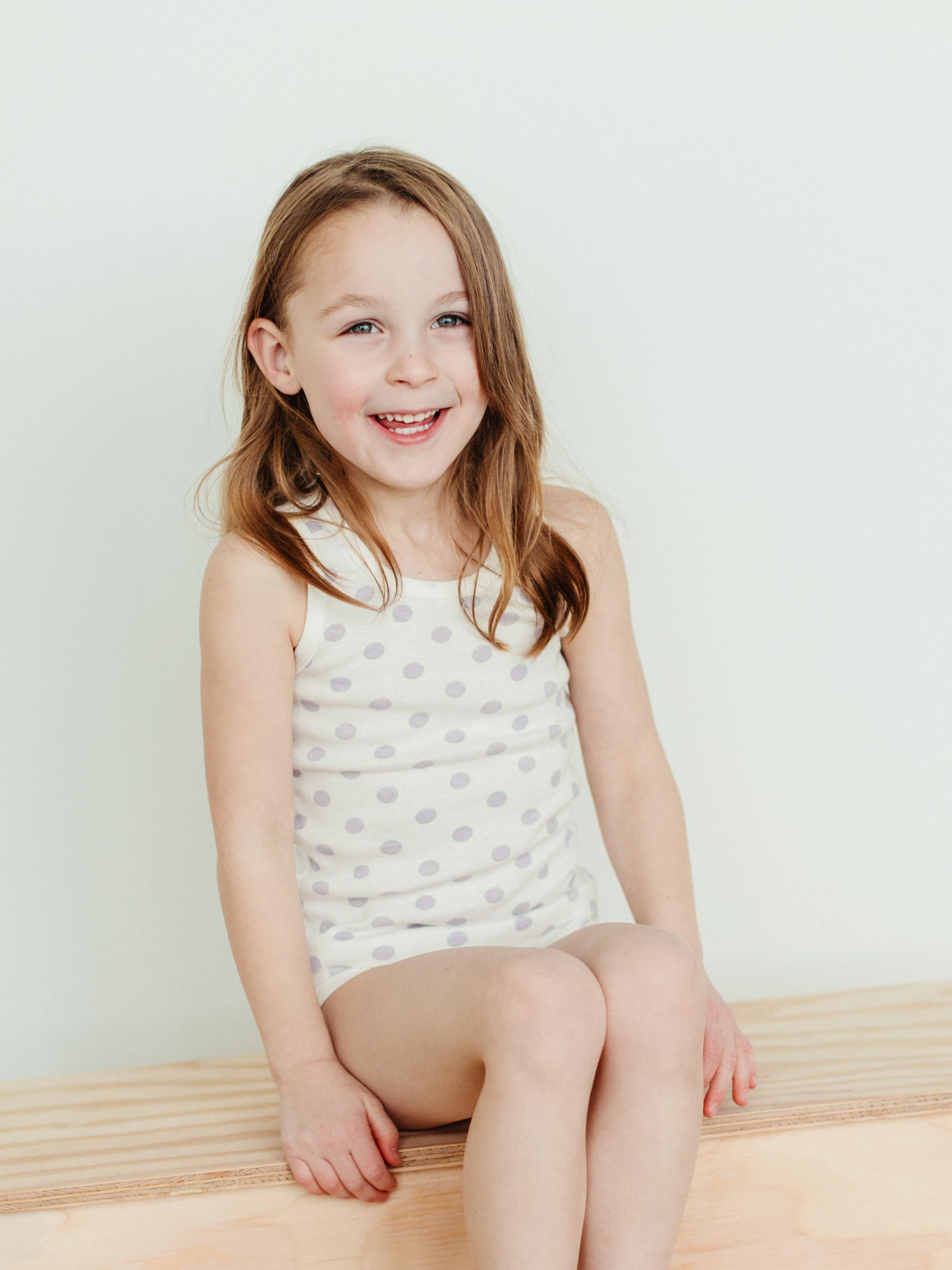 Girl's Undershirt/Tank Top - Lavender Dot