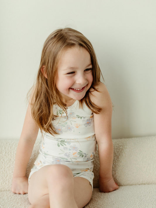 Girl's Undershirt/Tank Top - Modern Daisy