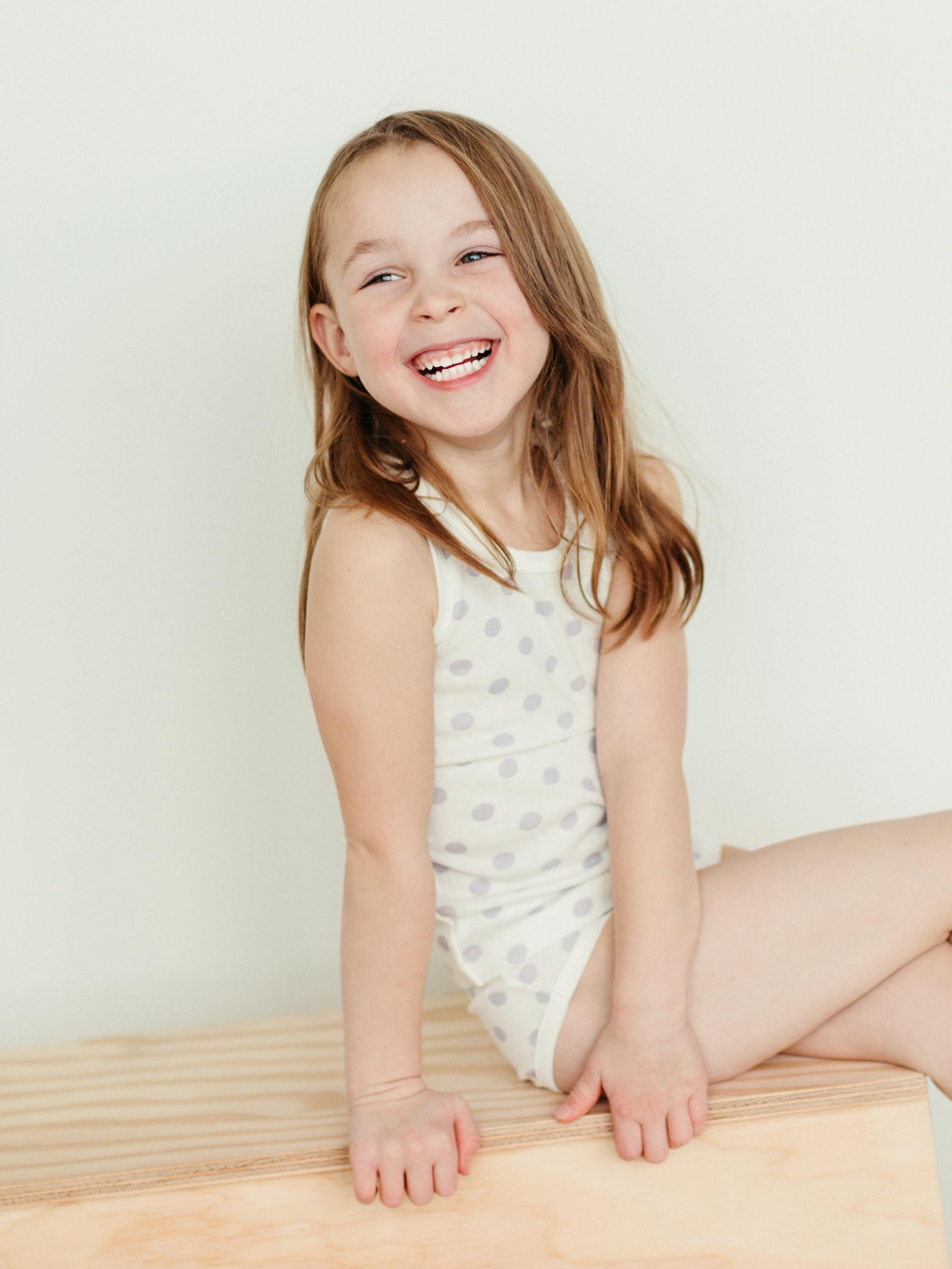 Girl's Undershirt/Tank Top - Lavender Dot