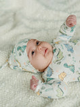 Load image into Gallery viewer, Knotted Gown & Beanie Set - Dino
