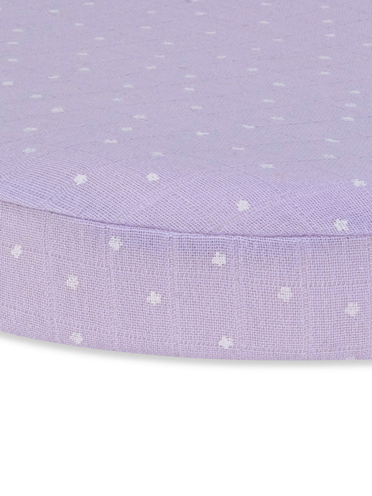 Muslin - Bassinet Sheet - Lavender Stars