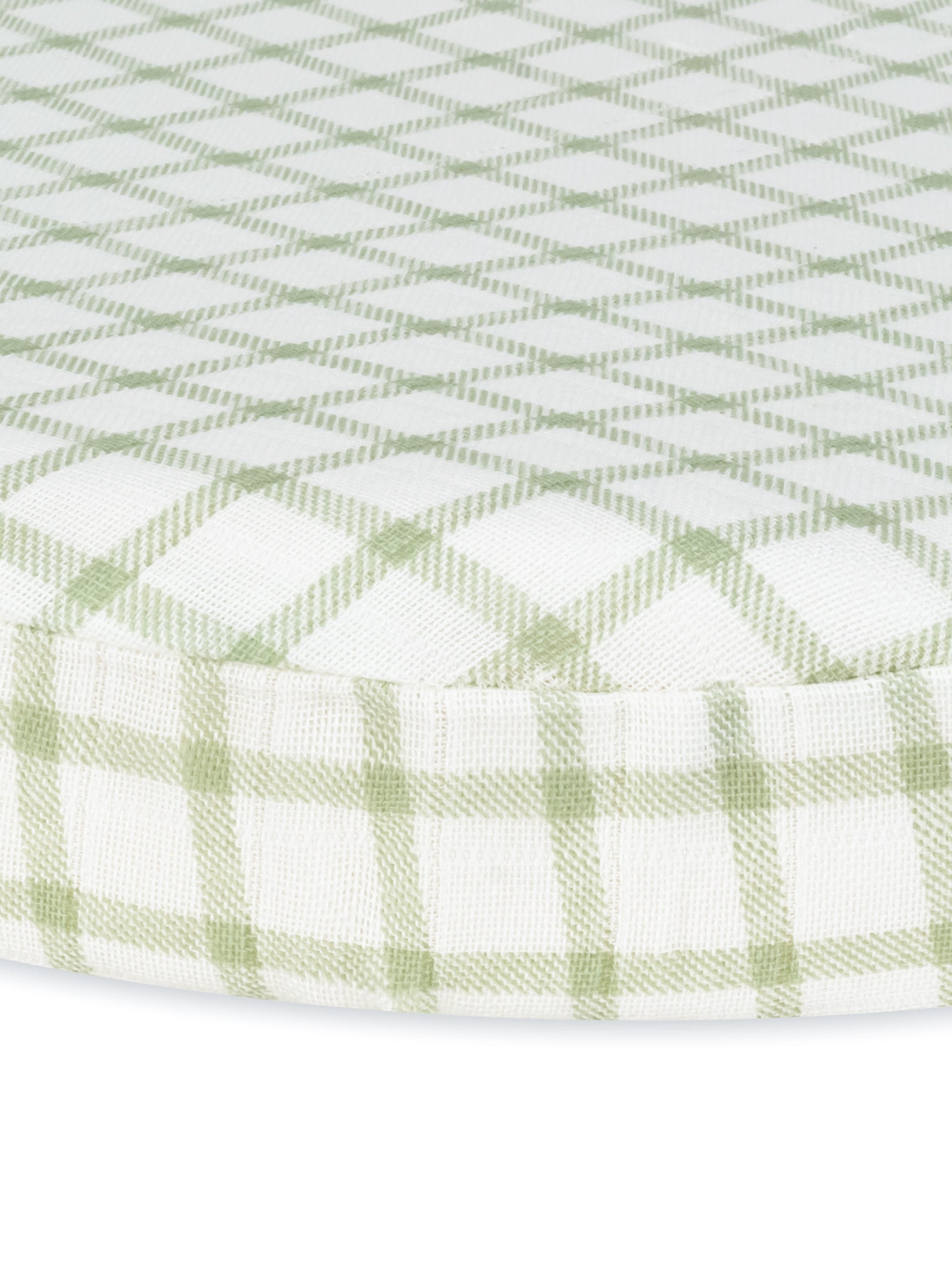 Muslin - Bassinet Sheet - Sage Windowpane