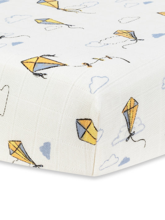 Muslin Playpen/Playard Sheet - Kites