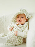 Load image into Gallery viewer, Muslin - Sunhat - Sage Windowpane
