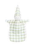 Load image into Gallery viewer, Muslin Sleeping Lovey -  Sage Windowpane
