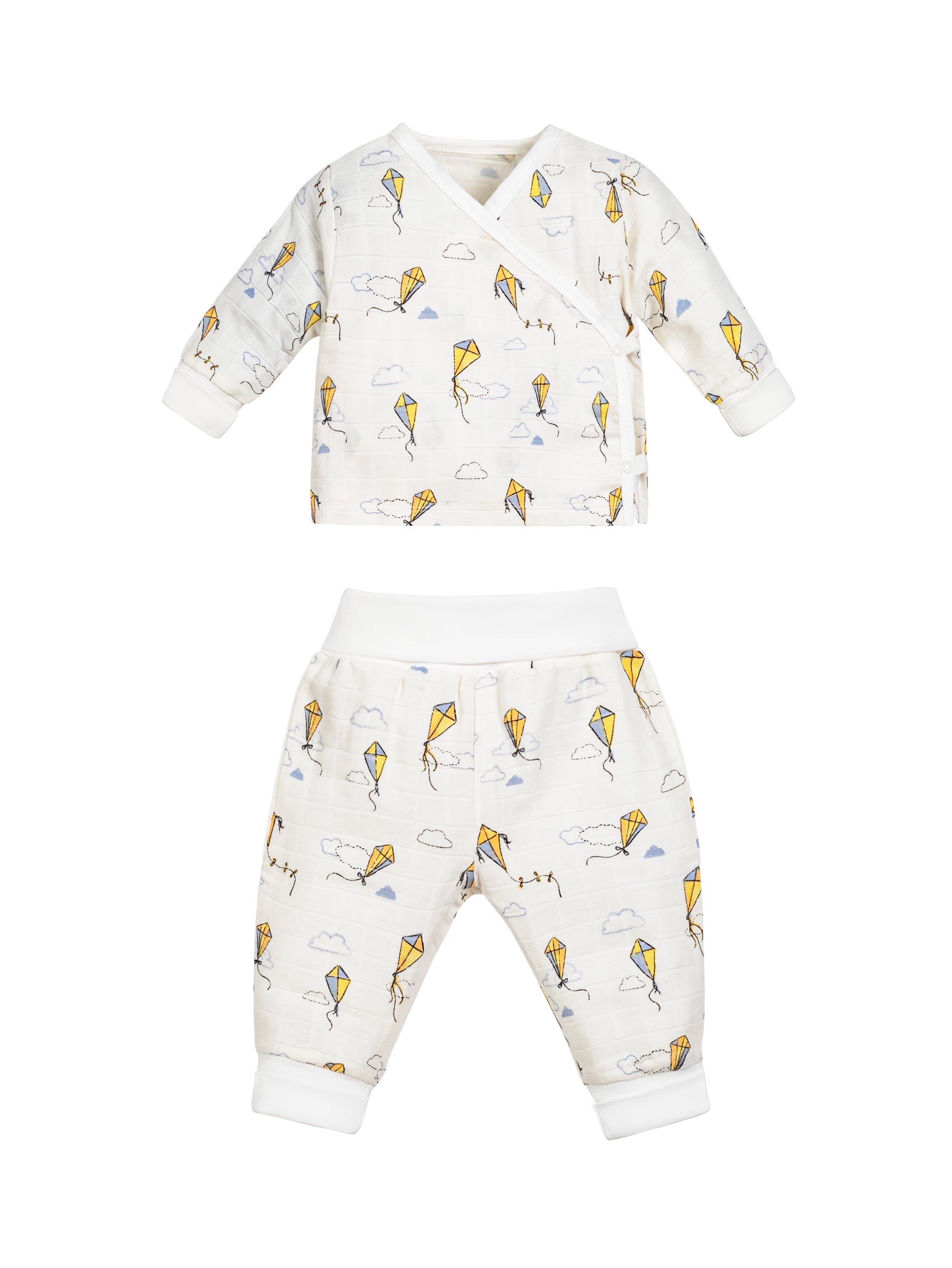 Muslin Side Snap Top & Pant Set - Kites