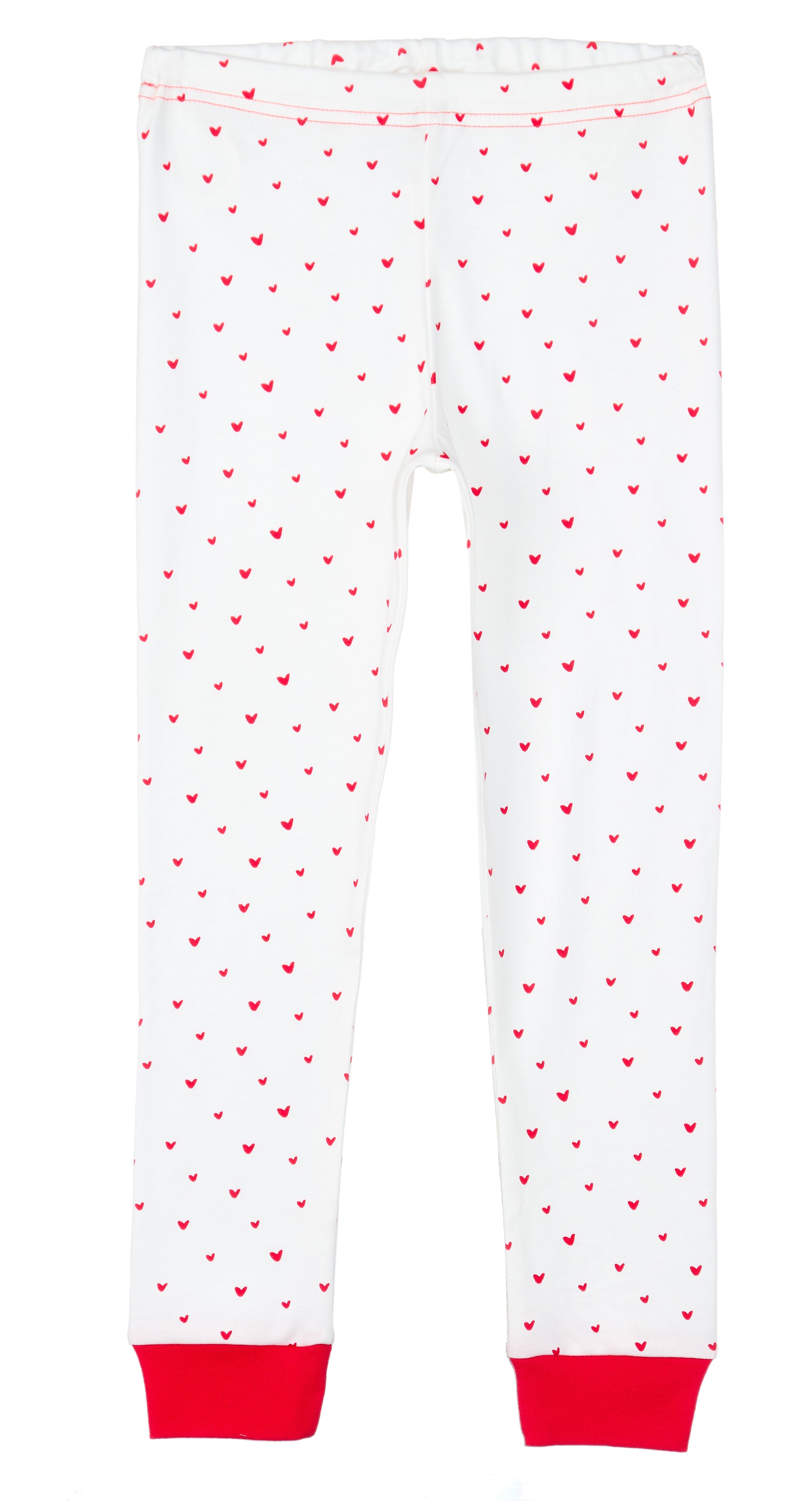 Organic Cotton Toddler Long Johns – Red Hearts