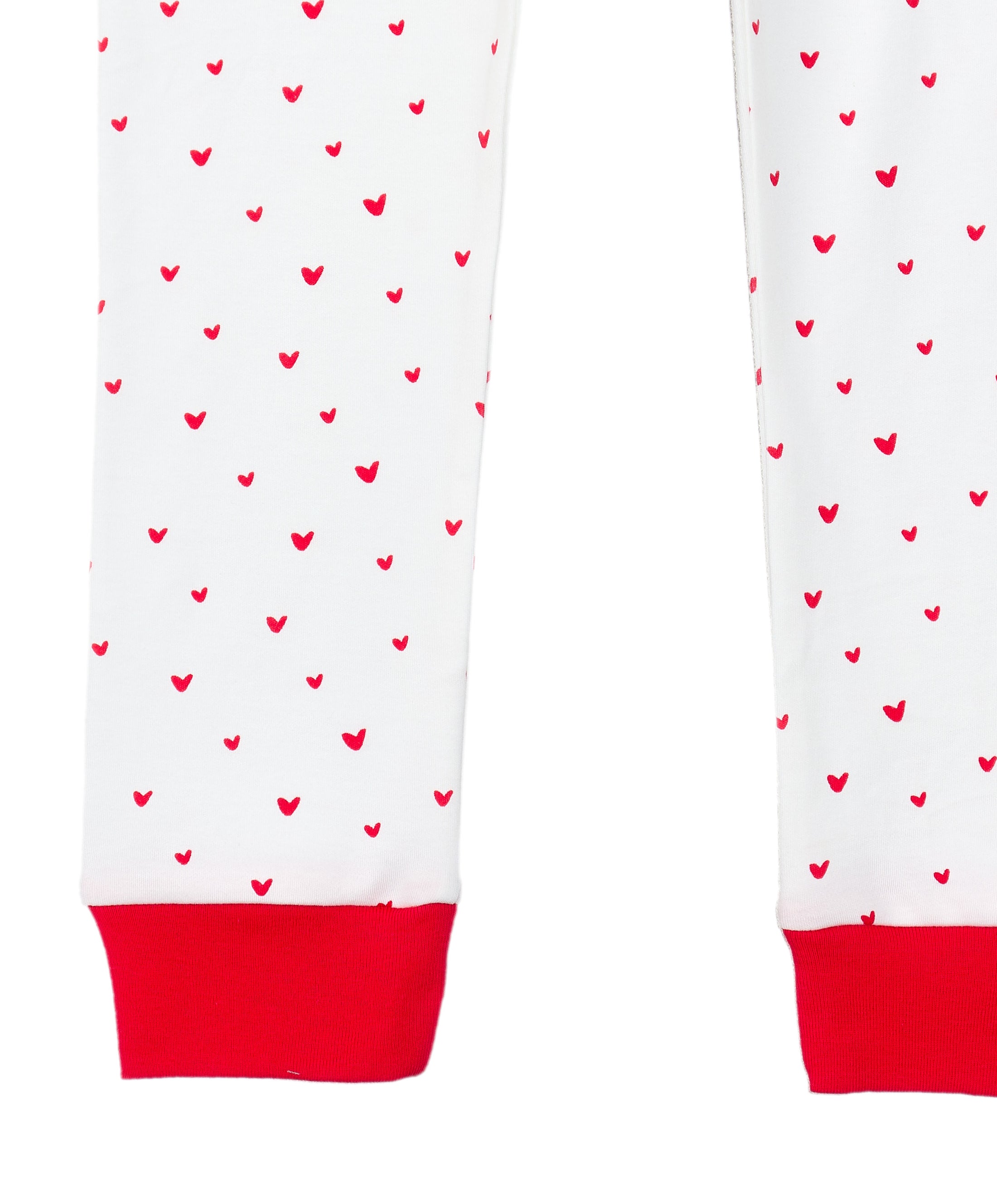 Organic Cotton Toddler Long Johns – Red Hearts