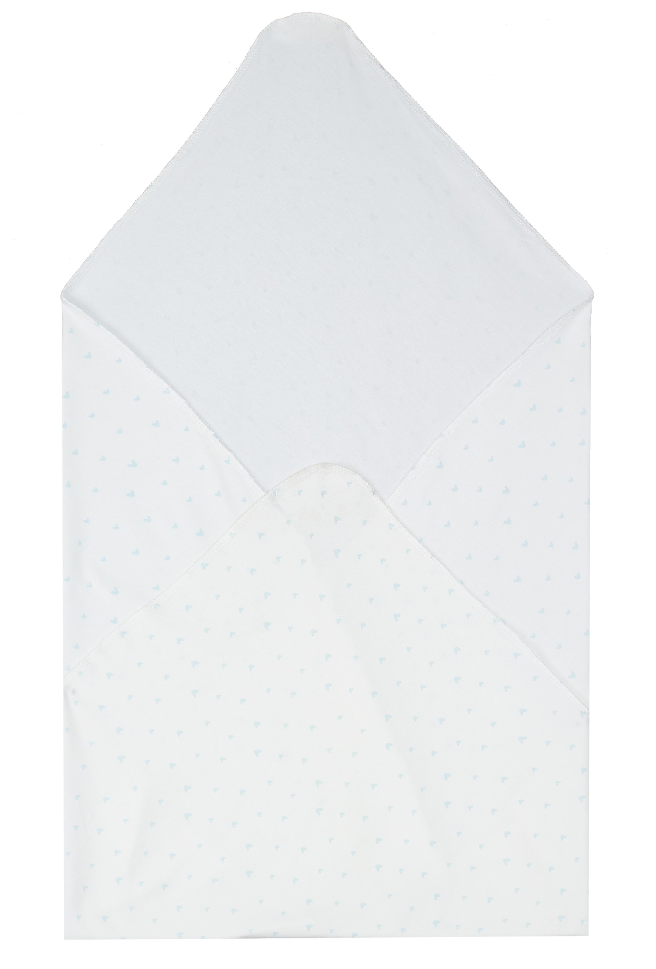 Organic Egyptian Cotton Receiving Blanket – Blue Heart Print