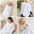 Load image into Gallery viewer, Organic Egyptian Cotton Receiving Blanket – Blue Heart Print
