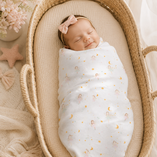 Organic Egyptian Cotton Receiving Blanket – Dreamland Girls Print