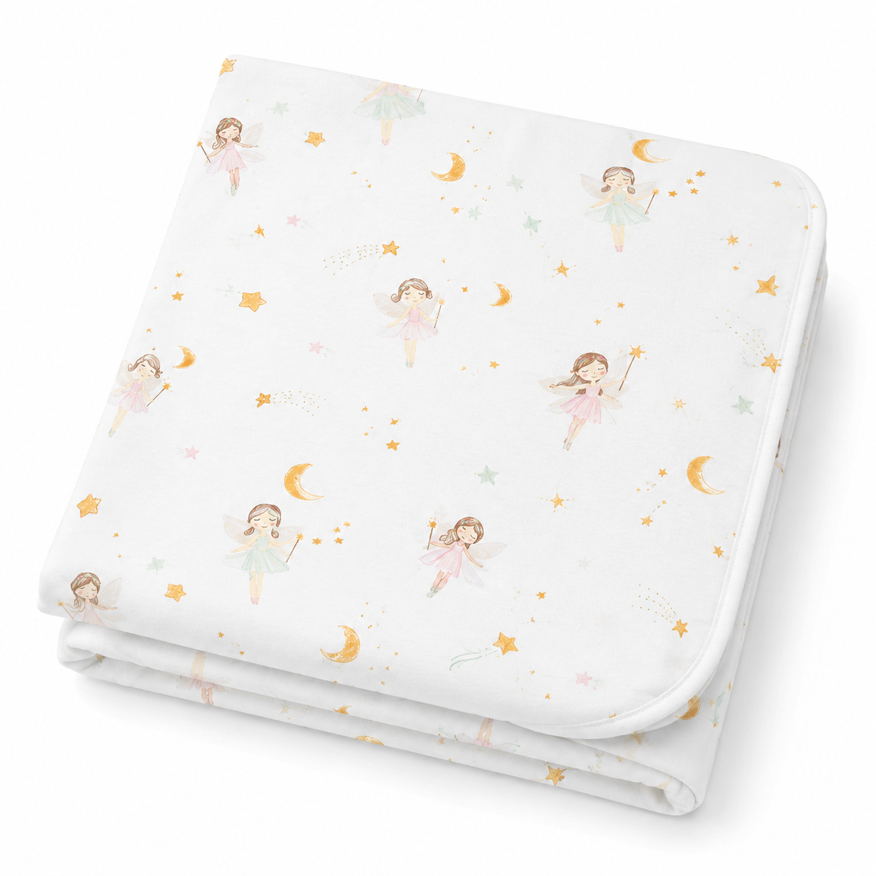 Organic Egyptian Cotton Receiving Blanket – Dreamland Girls Print