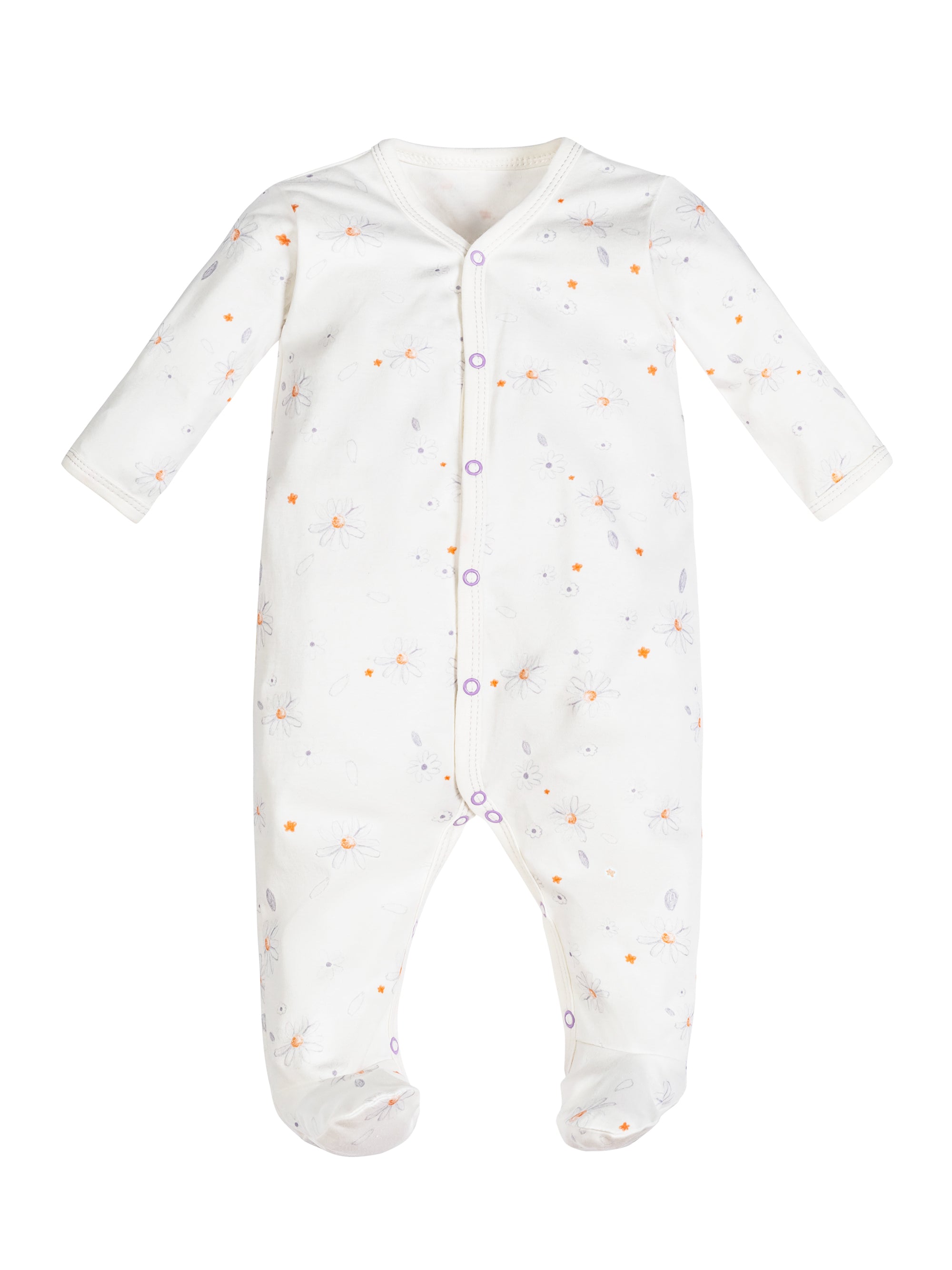 Snap Front Footie - Shadow Floral