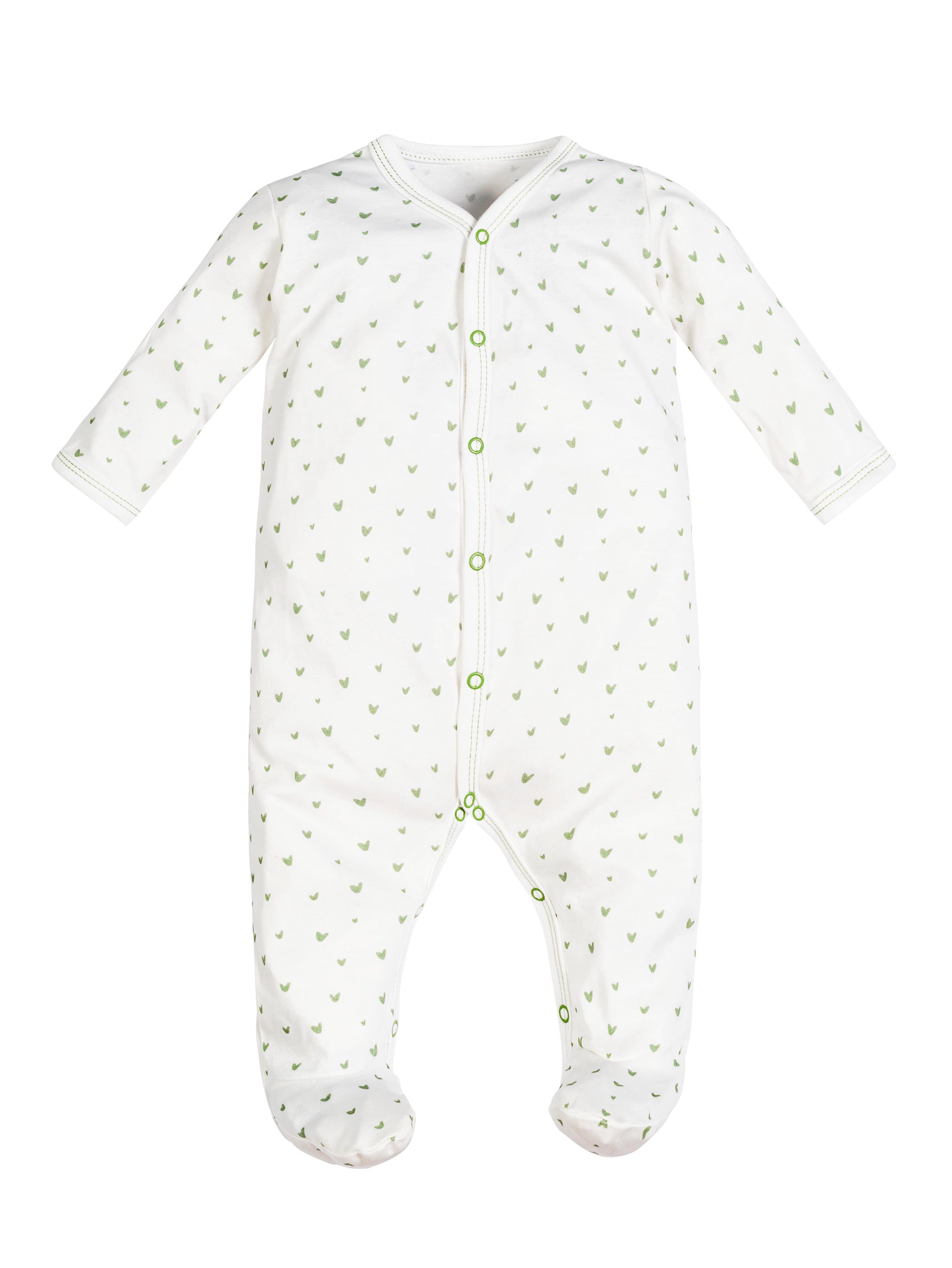 Snap Front Footie - Hearts