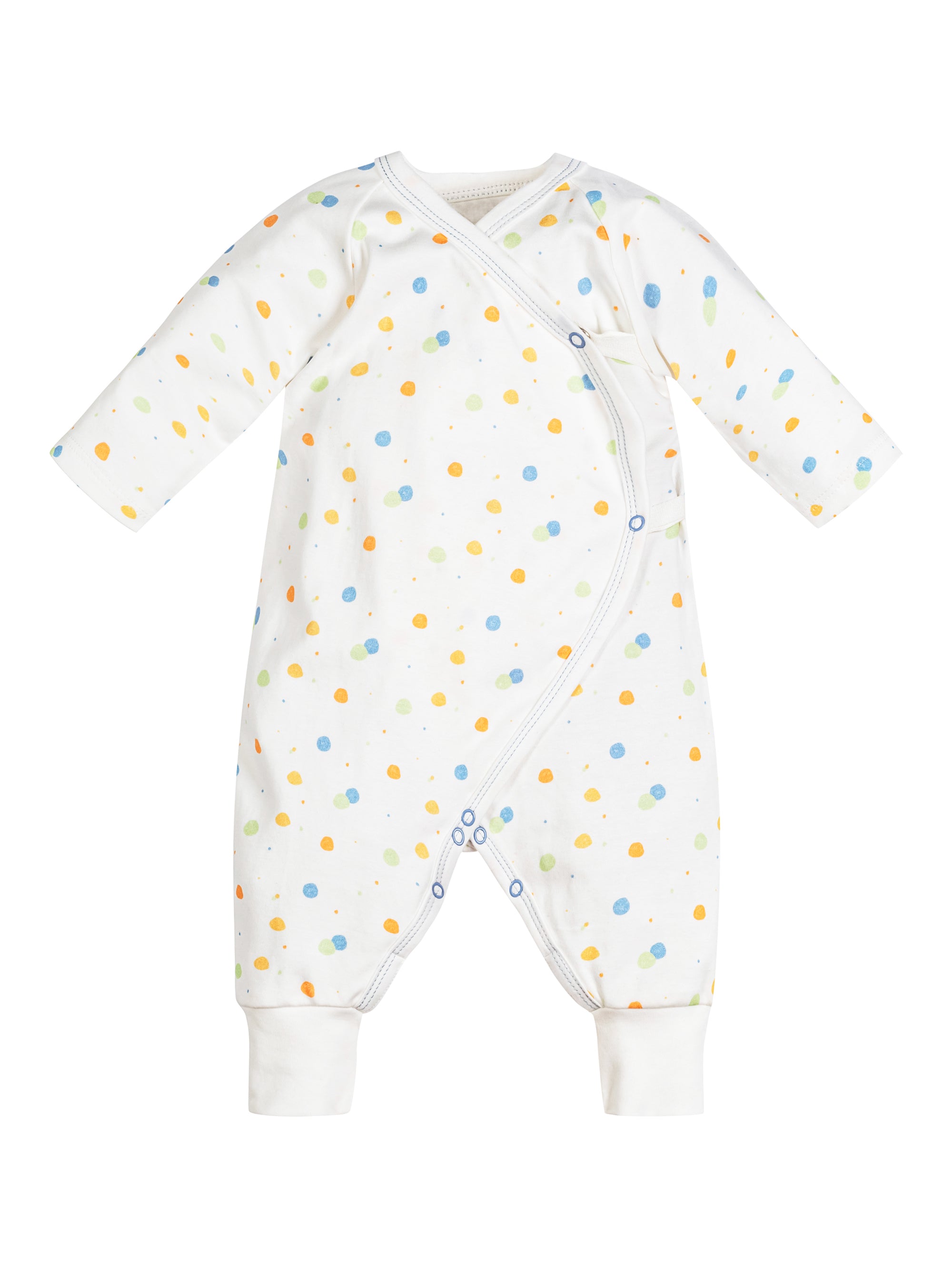 Side Snap Kimono - Blue Dots