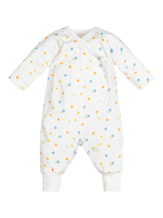 Side Snap Kimono - Blue Dots