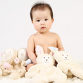 Load image into Gallery viewer, Snuggle Bunny Lovey w/ Blue Stripe Ears
