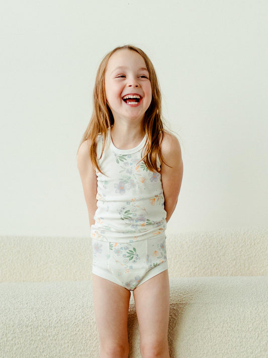 Girl's Undershirt/Tank Top - Modern Daisy