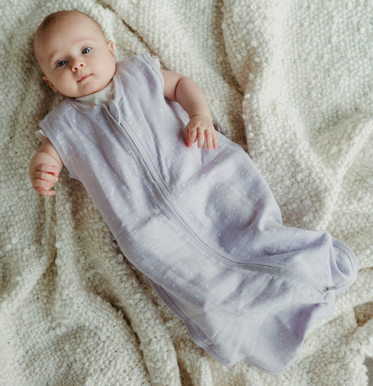 Muslin Sleep Sack - Lavender Stars
