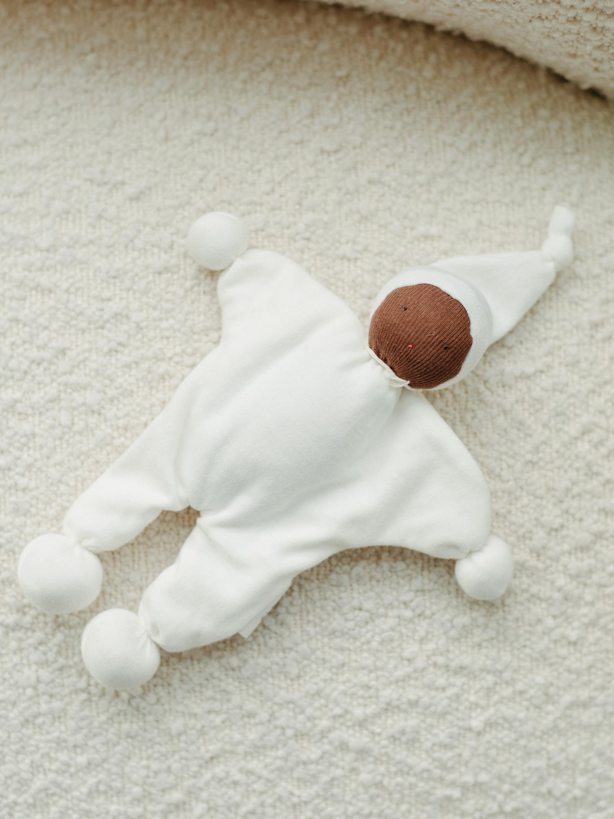 Baby Buddy Lovey - Brown Skin Organic White