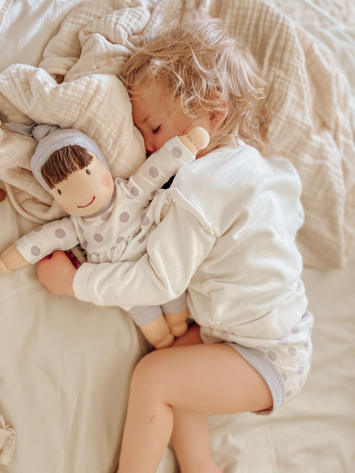 Jill Waldorf-inspired Dress Up Doll - Lavender Dot