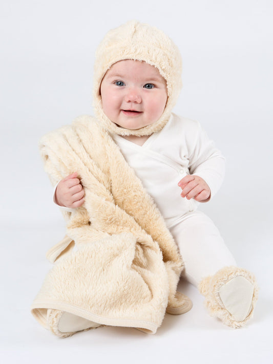 Faux Fur Sherpa Stroller Blanket